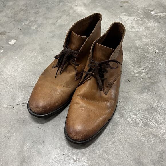 MEN\'S CLARKS 1825 Brown Leather Ankle Chukka Boots Men’s Size 11.5 M READ main image 5
